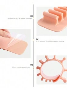 RANCAI 1pc Silicone Makeup Brush Holder, Multi-Functional Makeup Brush Wall-Mounted Rack, Self-Adhesive Mask Brush Non-Slip Drying Rack - Multicolor - View 6