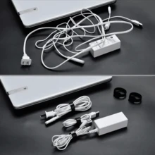 30 piezas Bridas de cable reutilizables y ajustables - cinchos - organizador de cables de microfibra premium con colores surtidos, longitud de 6 pulgadas, diseño de gancho y cierre, y fácil gestión de cables - Multicolor - Ver 5