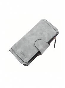 1PC New Fashionable Women's Wallet Retro Matte Zipper Wallet Japanese And Korean Handbag Wallet Business Casual Woman For Women Wallet Purse Wallet Long Wallet - Multicolor - View 6