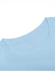 Camiseta Masculina PARIS FAIXA Gola Redonda Manga Curta Para O Verao - Azul - Visão 2