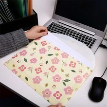 Chemise de document à fleurs, format A4, avec bouton pression de fermeture. Utilisé pour organiser les documents et les lettres. Convient pour un usage au bureau et à l'école. Imperméable. Chemise et enveloppe de document en plastique. Sac organisateur de fichier et de papier format A4 avec motif floral. - Sac à documents en papier test A4 - Voir 3