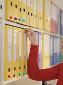 1760 Stücke/10 Blatt bunte, laserbeschichtete, glitzernde runde Punktaufkleber, 16 verschiedene Farben, ideal für Büro, Schule, Klassenzimmer, Geschenkeverpackung