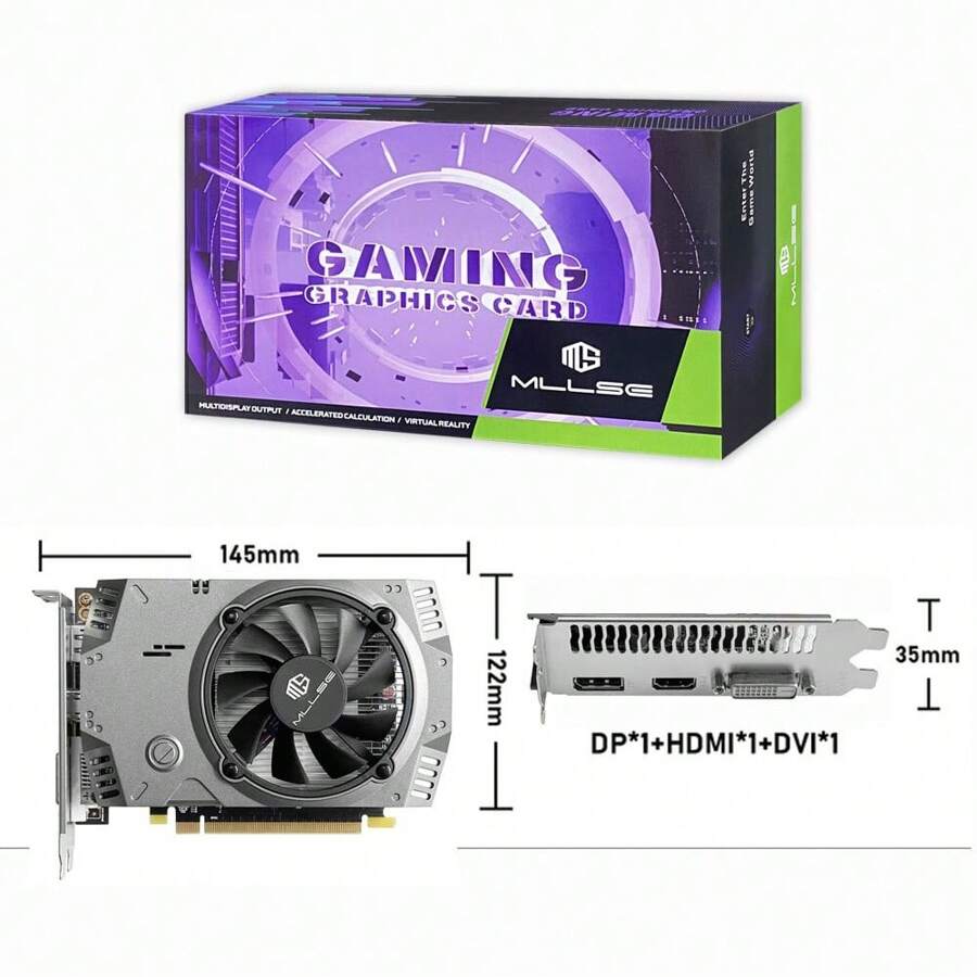 MLLSE AMD Radeon RX 550 4GB Graphics Card GDDR5 128-Bit PCIe 3.0 X8 HD ...