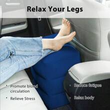 Inflatable Foot Rest Pillow For Plane 3 Layers Adjustable Heights Leg Rest Cushion Toddler Airplane Travel Essentials Multifunctional Airplane Foot Rest For Office Home Travel Navy Blue - Navy Blue - View 7