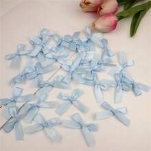 20 chiếc nơ bằng nylon hỗn hợp dùng làm đồ thủ công DIY, nơ thủ công 0,39" X 1,97" dùng làm kẹp tóc, bao bì, đồ trang trí, không cần dùng điện - Nhiều màu - Xem 6