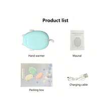 Thiết bị sưởi ấm tay cầm tay mini USB hình mèo hoạt hình dễ thương mới - màu xanh lá - Xem 5