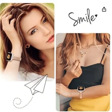 Compatível com Apple Watch Band 38mm 40mm 41mm 42mm 44mm 45mm 49mm, Aço inoxidável Fino e Fino Milanese Fecho Magnético Pulseira Mulheres e Homens Substituição Banda Compatível com Apple Watch Série SE 9 8 7 6 5 4 3 2 1