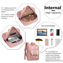 KONO Sac à Dos Léger Unisexe pour Femmes - Sac d'École Polyvalent pour Ordinateur Portable 13", Sac à Dos de Collège et Sac à Dos de Voyage