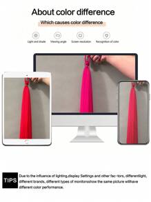 2PCS (Blue+Red)Halloween Ponytail With Boxing DIY Braids, Elastic Hair Ties, Synthetic Fiber Twisted Braided Ponytail Extension,   Halloween Hair - Blue - View 8