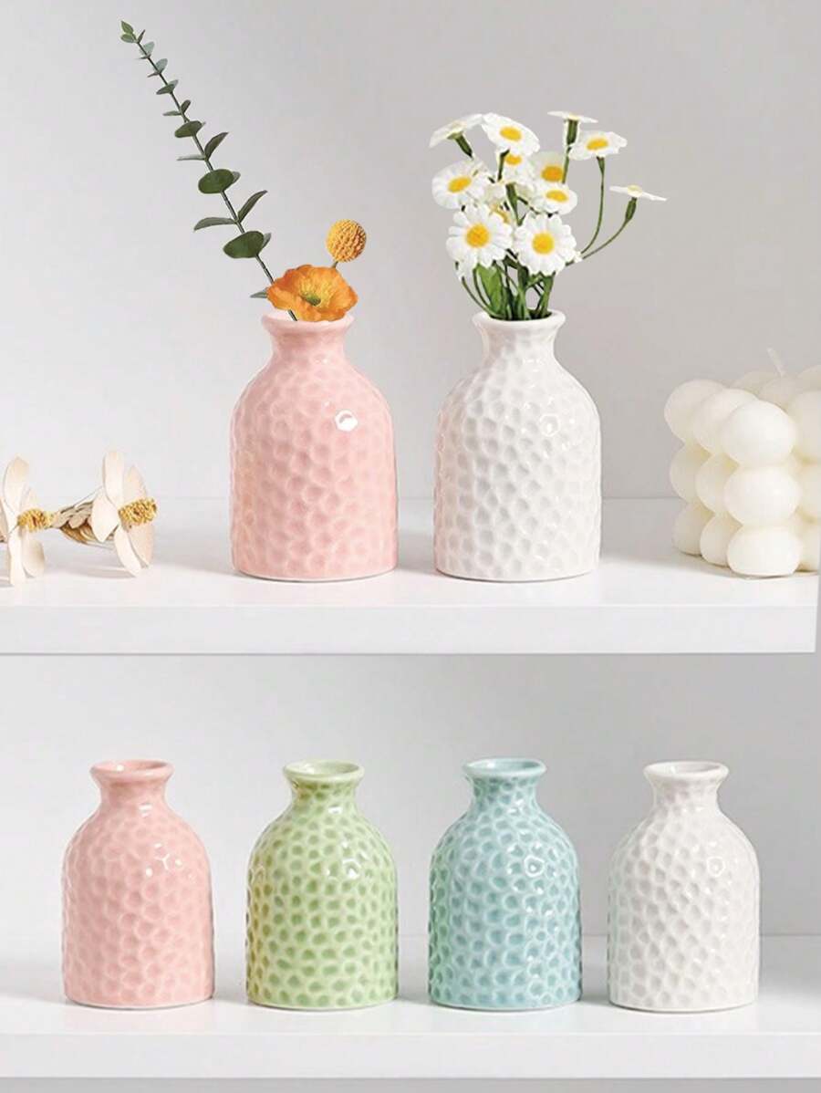 1 chiếc bình gốm nhỏ, kiểu dáng tối giản, thích hợp để trang trí nhà cửa, bàn cà phê, kệ sách, bình đơn, quà tặng sinh nhật/tốt nghiệp, bình thủy tinh trang trí phòng. - Nhiều màu - Xem 1