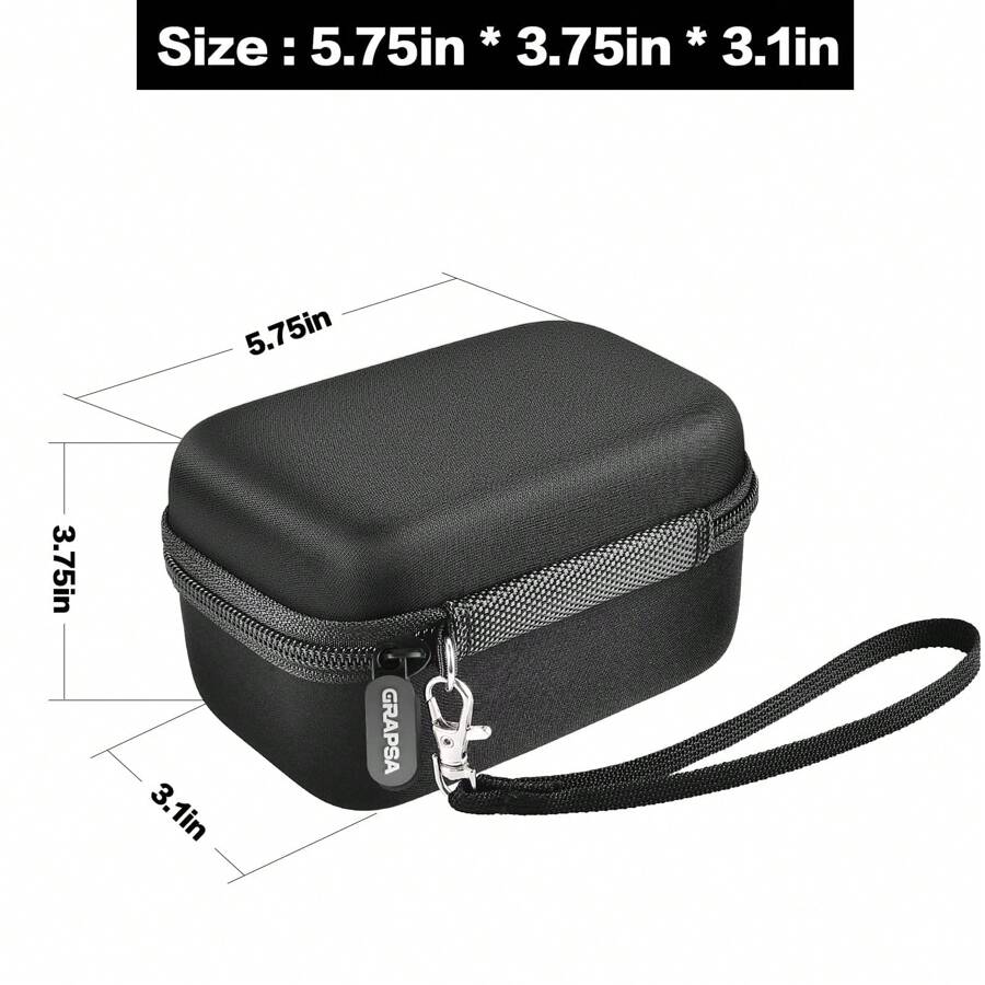 ALKOO Digital Camera Bag Compatible With 4K Vlog Camera, Portable EVA Storage Bag With Mesh Pocket And Handle, Travel And Daily Carry Camera Case (Case Only) - Black - View 1