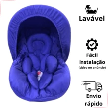 5-Piece Baby Car Seat Kit Padded Cover Hood Body Reducer Belt Protector Up To 13 Kg - Xanh đậm - Xem 3