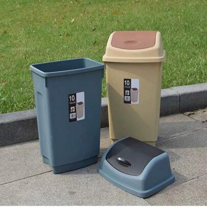 1 PIEZA Cubo de basura de escritorio con tapa estilo INS, cubo de basura de plástico con tapa para decoración de escritorio, mesa de café, oficina, sala de estar, estudio, cocina, baño, hogar y otros usos domésticos