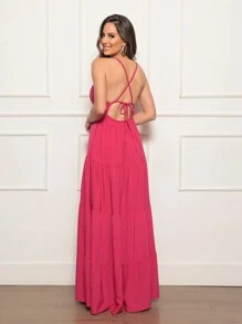 Women Dresses - Màu Hồng Tươi - Xem 2