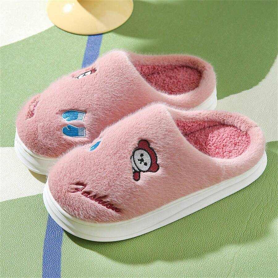 拖鞋，男女款可爱室内保暖拖鞋 - 淡紫色 - 查看 1