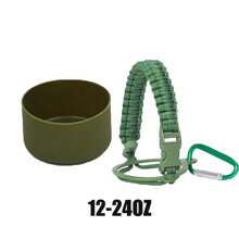 適用於12-40安士水瓶的繩索和矽膠套裝，高強度、防滑且便攜的瓶子配件，適用於保溫杯、、12-40安士水瓶、Tyeso瓶、露營、徒步旅行、健身和旅遊，男女和兒童的聖誕和生日禮物