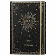 横格笔记本/日记本 - 优质厚纸仿皮经典书写笔记本，带口袋 + 页面分隔器礼品，带条纹，大号，144 页，精装，横格（5.8 X 8.4） - 彩色 - 查看 11