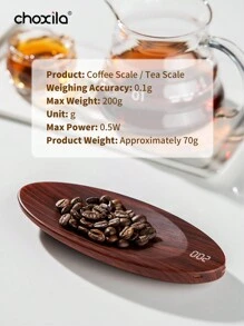 choxila 1个可充电迷你咖啡秤，也可作茶叶秤、珠宝秤使用，200克/0.1克高精度手冲咖啡秤，带去皮功能，便携式电子厨房秤，返校必备 - Coffee Scale - 查看 5