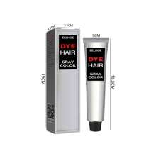 100ml 奶奶灰染发剂，时尚染发膏，适合所有发质，温和永久染发剂，护发 - 灰色 - 查看 8