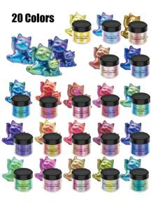 20 Colors Chameleon Mica Powder Shimmering Pigment, For Epoxy Resin Art Crafts, Candle Making, Painting, Slime, Candle & Soap Making - Chameleon Powder - View 5