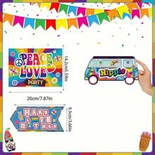 60's Party Decorations Hippie Party Decorations Groovy Party Decor 1960s Party Signs Peace Sign Wall Decor 60's Retro Signs Circus For 60s Retro Hippie Theme Party Supplies,Christmas - 60's Party - View 3