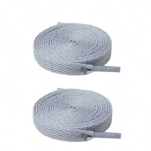 2 件套休闲鞋带，适用于篮球鞋、运动鞋、帆布鞋、扁平彩色和白色鞋带 - 彩色 - 查看 14