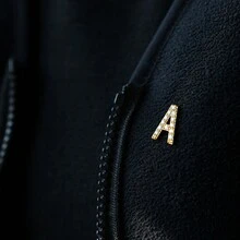 1pc Shiny Crystal A-Z Letter Brooches For Women Initial Name Brooch Pins For Suit Shirt Collar Accessories New Rhinestone Brooch Jewelry - Gold - View 6