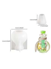 1 件 DIY 漂流瓶模具套装带盖 - 硅胶树脂工艺套件适用于夜灯、许愿和香薰沙瓶 - 手工艺和家居装饰套装模具 - 许愿瓶灯泡夜灯香薰瓶流沙瓶硅胶模具 - 彩色 - 查看 15