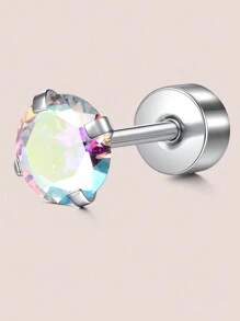 1 件 16G 20G 银软骨耳环套装，不锈钢蝴蝶蛋白石花朵羽毛心形星星月亮 CZ 耳钉平背软骨海螺耳轮穿孔珠宝女士，平背耳环，防过敏 CZ 耳钉，软骨耳环耳屏耳轮穿孔珠宝情人节、妈妈、母亲、母亲节、礼物 - 銀色 - 查看 8