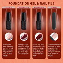 Lavender Violets Gel-Nagellack-Set 13 Pcs glitzernde Farben Halloween Orange Gloden Night Band LED Soak-Off mit Basislack matt-n No Wipe Top Coat, Nagelfeile UV Gelnägel Maniküre Kit F625