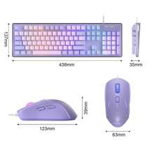 MageGee Violet Gaming Keyboard And Mouse Combo Set, K1 104 Key RGB LED Backlit Keyboard With 7 Colors Computer PC Gaming Mouse Set For PC/Laptop/Windows - Màu tím  Violet - Xem 7