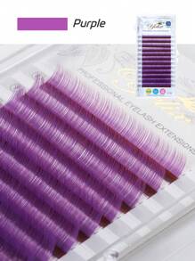 yelix 12 排多色单根睫毛延长彩色假睫毛适用于角色扮演派对和万圣节 B/C/D 卷曲 8-15 毫米混合长度睫毛簇、睫毛簇、单根睫毛、睫毛、假睫毛 - 彩色 - 查看 21