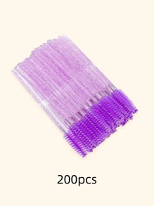 Pincel Descartável Transparente Preto para Alongamento de Cílios, Pincel de Maquiagem para Cílios, Pincel Cosmético para Cílios, 20/50/100/200/300/400/450 peças