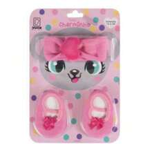 Charming Baby Kit Hair Bow + Sock Slipper - Màu Hồng Tươi - Xem 1