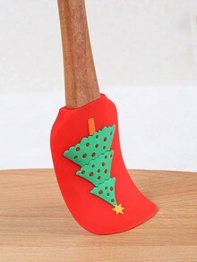 1pc Christmas Cake Baking Tool Butter Scraper, Silicone Icing Spatula, Cake Decorating Tools