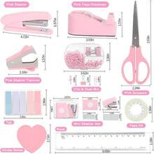 Desktop Stationery Set: Stapler, Staples, Tape Dispenser, Scissors, Hole Punch & More - Bound Set - View 9