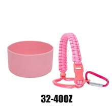 適用於12-40安士水瓶的繩索和矽膠套裝，高強度、防滑且便攜的瓶子配件，適用於保溫杯、、12-40安士水瓶、Tyeso瓶、露營、徒步旅行、健身和旅遊，男女和兒童的聖誕和生日禮物