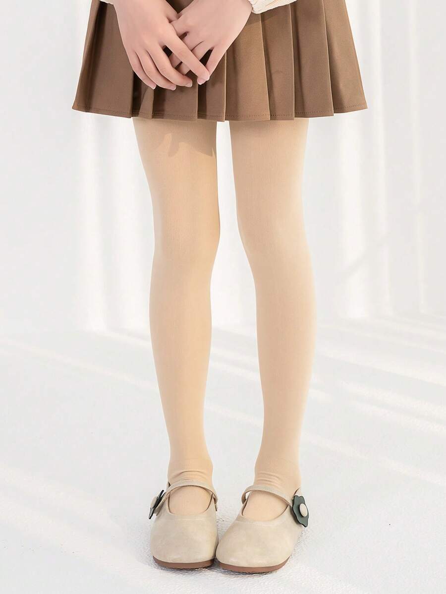 1 件装儿童高弹力天鹅绒四季紧身裤舞蹈长筒袜