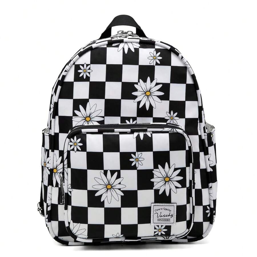 VASCHY VASCHY Mini Sac à Dos Femme élégant en Nylon Petit Sac à Dos Filles Mode Sac d'école Sac à Dos décontracté pour Voyage Shopping étudiant Adolescents, Uni, Sac à Dos