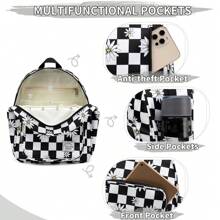 VASCHY VASCHY Mini Sac à Dos Femme élégant en Nylon Petit Sac à Dos Filles Mode Sac d'école Sac à Dos décontracté pour Voyage Shopping étudiant Adolescents, Uni, Sac à Dos