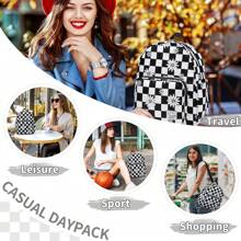 VASCHY VASCHY Mini Sac à Dos Femme élégant en Nylon Petit Sac à Dos Filles Mode Sac d'école Sac à Dos décontracté pour Voyage Shopping étudiant Adolescents, Uni, Sac à Dos