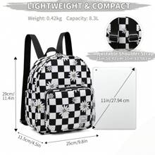 VASCHY VASCHY Mini Sac à Dos Femme élégant en Nylon Petit Sac à Dos Filles Mode Sac d'école Sac à Dos décontracté pour Voyage Shopping étudiant Adolescents, Uni, Sac à Dos
