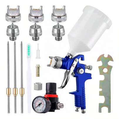  Pistola Pintura Pulverizadora Aire Comprimido Hvlp Pared Kit Vmingo