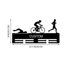 1pc Customized Triathlon Medal Holder - Personalized Running, Cycling And Swimming Medal Wall Rack - Ideal For Sports Enthusiasts, Bedroom And Living Room Decor