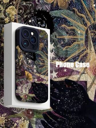 1 Stück dunkelviolette vertikale gestreifte Kunstleder Schockabsorbierende Anti-Fingerabdruck weiche Handyhülle kompatibel mit Apple und anderen Modellen