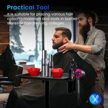 Salon Tattoo Work Rack Tray Mobile Workstation Tattoo Service Trolley Adjustable Outdoor Decor - Black - View 2