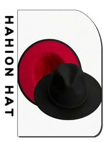 1pc English Vintage Large Brim Fedora Hat For Men, Suitable For Formal Events, Parties And Weddings Halloween - Multicolor - View 5