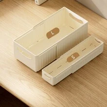 Contemporary Plastic Expandable Kitchen Cabinet Organizer Bins - Pull-Out Storage Boxes With Handles For Snacks, Spice Jars, And Home Organization Can Store Underwear, Cd, Remote Control, Socks, Magazines, Stationery, Mobile Phone, Paper Towels, Extensive, Cosmetics, Bra, Medicine, Toys, Sundries Specifications Large Size Room Decor Home Decor Fall Decor Bedroom Decor  Halloween Decor,Room Decor,Christmas Decorations, Halloween, Halloween Decorations,Christmas, Halloween Decor,Christmas Decor,Fall Decor,Christmas Decor,Storage,Organizer