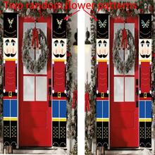 1pair Holiday Christmas Nutcracker Banner, Nutcracker Porch Hanging Sign Decor For Outdoor Decoration And Indoor Party, Welcome Sign For Front Door, Outdoor And Indoor Party, Yard, Garden, Wall, Office, Lawn, Home Entrance Lovely Banner Set - Multicolor - View 2