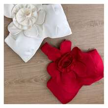 Cropped Flower Summer 2025 - 紅色 - 查看 2